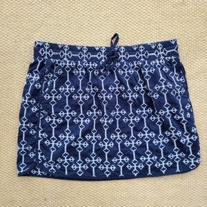 GAP: Navy Textured Embroidered Mini Skirt